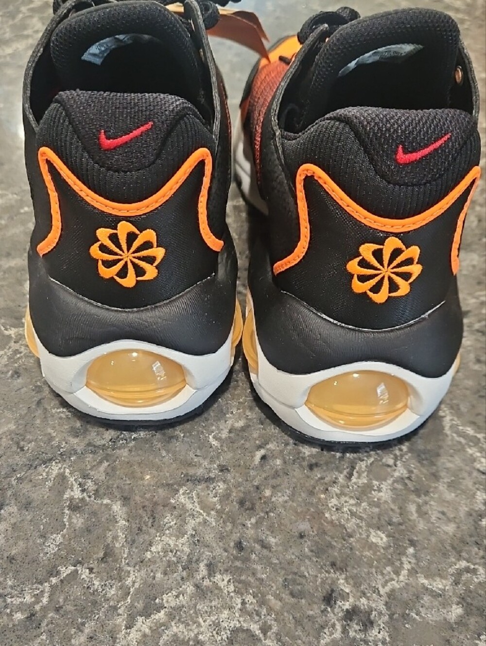 New Nike Black and Orange Athletic Sneakers Size 10 Tried On, No Box. - Picture 2 of 9
